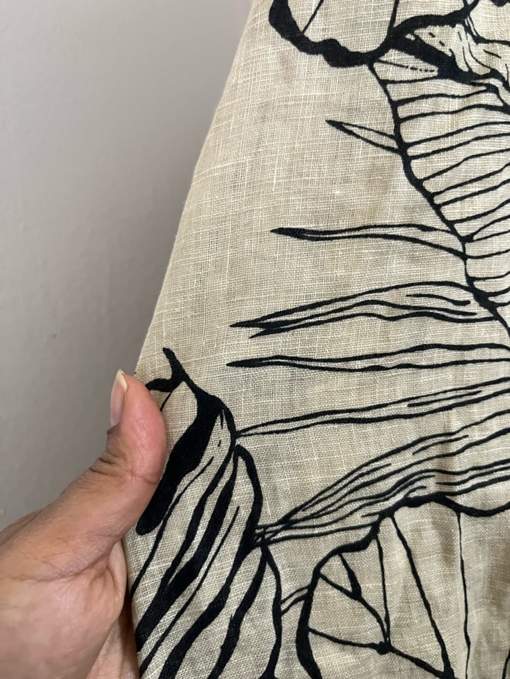 DISSH Beige Maxi Dress with Black Leaf Print - Picture 7 of 9